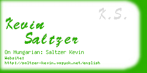 kevin saltzer business card